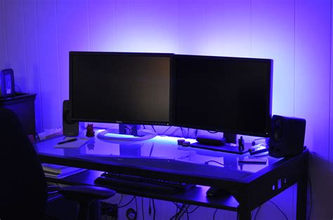 Desk Led Strip Setup - How to install led lights behind desk to make ...