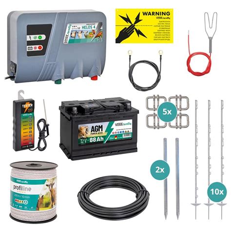 VOSS.farming 50m Electric Fence Complete Kit Against Deer with 12-230V ...