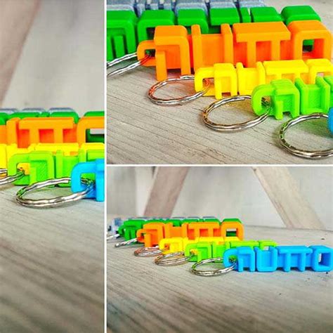 Personalized 3D Printed Keychain with Optional Colors and Sizes | Gadgetsin