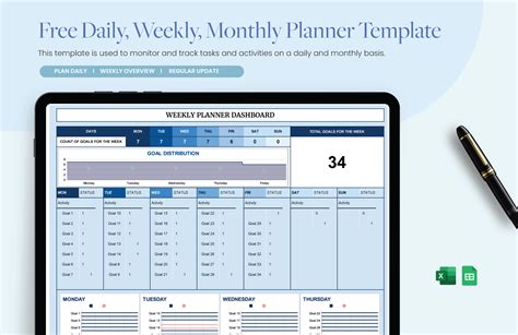 Free Daily, Weekly, Monthly Planner Template - Download in Excel, Google Sheets | Template.net