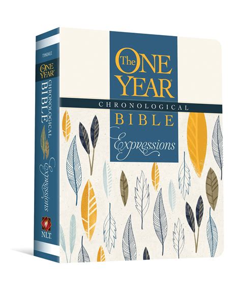 NLT The One Year Chronological Bible, White, Paperback, Expressions Edition, Journalling ...