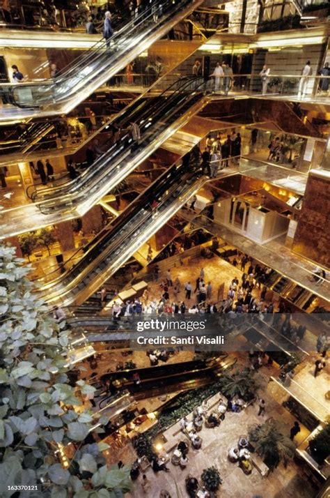 Interior view of the Trump Tower by Der Scutt on August 28, 1985 in... News Photo - Getty Images