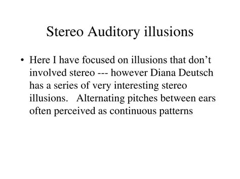 PPT - Auditory Illusions Phy103 Physics of Music PowerPoint ...