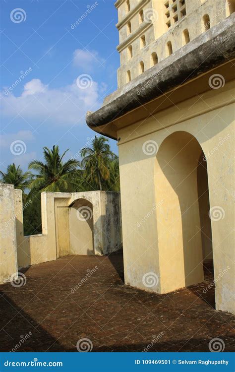 The First Floor of Manora Fort Tower with Blue Sky. Stock Image - Image of fort, landmark: 109469501