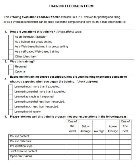 training feedback form for employees What Makes Training | Training evaluation, Evaluation form ...