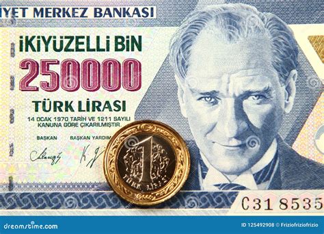 Turkish Lira Coins and Banknote, Currency of Turkey Editorial Stock ...