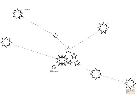 Taurus Constellation coloring page | Free Printable Coloring Pages