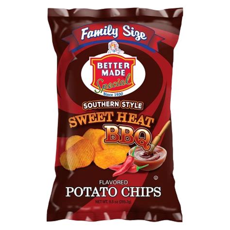 Better Made Special Southern Style Sweet Heat Bbq Flavored Potato Chips - 9.5oz : Target