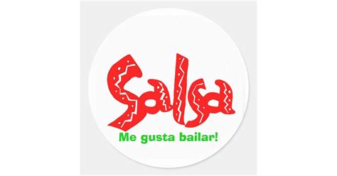 Salsa Dance Logo Products! Classic Round Sticker | Zazzle