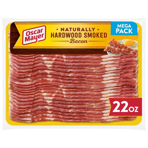 Oscar Mayer Naturally Hardwood Smoked Bacon Mega Pack, 22 oz Pack, 23 ...