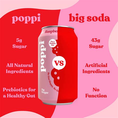 Snapklik.com : POPPI Sparkling Prebiotic Raspberry Rose Soda W/ Gut Health & Immunity Benefits ...