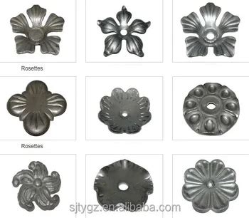 Various Iron Casting Rosettes Wrought Iron Decorative Components - Buy Wrought Iron Rosette ...