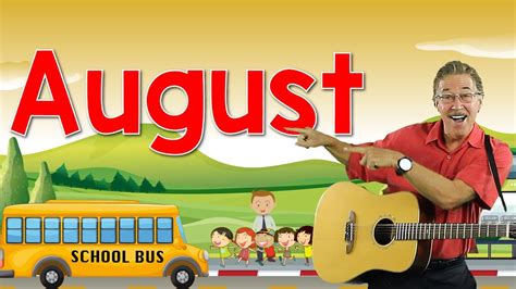 August | Back to School Song | Calendar Song for Kids | Jack Hartmann - YouTube