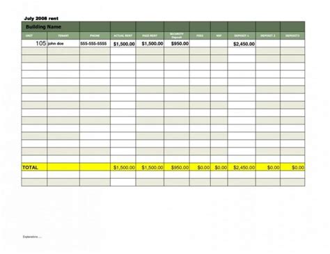 Rental Payment Log Template | Free Tracker, Editable Rent Payment ...