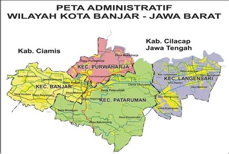 Peta Kota Banjar Jawa Barat Lengkap Ukuran Besar