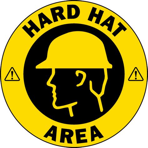 Hard Hat Area Floor Sign - Get 10% Off Now