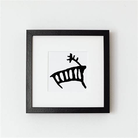 Cave Drawings Print, Ancient Age Poster, Square Print, Minimalist Wall ...