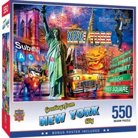 Greetings From: New York City Landmarks Collage Puzzle (550pc) Masterpieces Puzzles (MST32146)