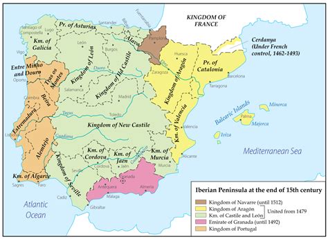 The Iberian Peninsula at the end of 15th century -... - Maps on the Web