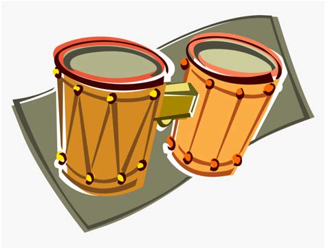 Vector Illustration Of Bongo Drum Percussion Instrument - Bongo Drum ...