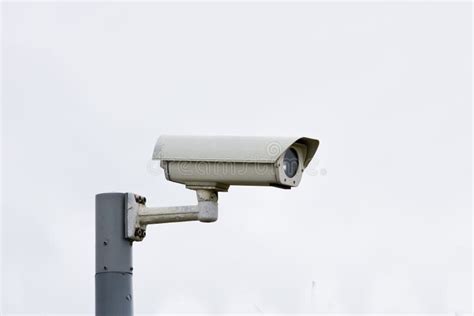 Outdoor Security Camera on Pole Stock Photo - Image of recording ...