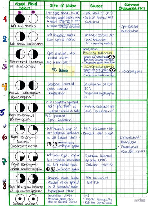 My Notes for USMLE — VISUAL PATHWAY & VISUAL FIELD LESIONS