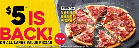 DEAL: Domino's $5 Cheaper Everyday Menu - $5 Back on All Value Range Pizzas & Sides | Frugal Feeds