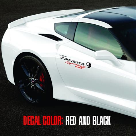 Corvette Racing 1 pair logo Vinyl Graphic Decals C3 C4 C5 C6 C7 ZO6 ZR1 ...