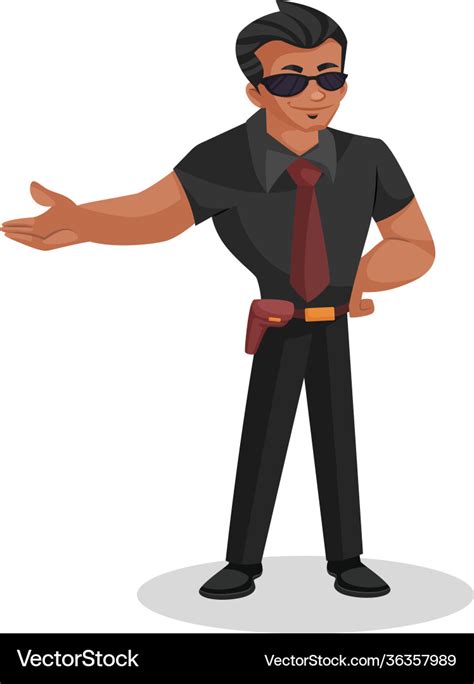 Bodyguard cartoon Royalty Free Vector Image - VectorStock