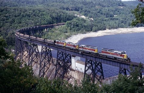 One of the scenic highlights of the Algoma Central Railroad is the bridge over the hydroelectric ...