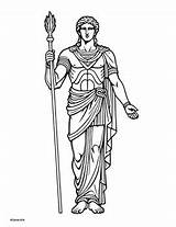 Coloring Pages God Apollo Greek Mythology Literature Fantasy Art sketch template