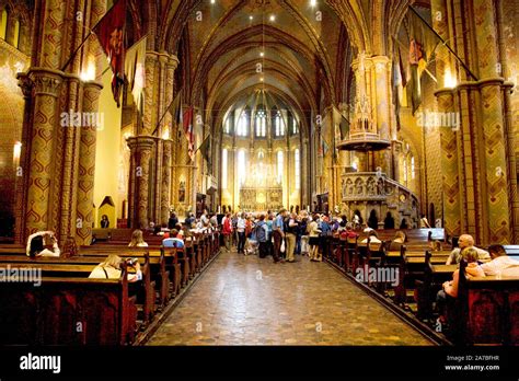 Interior matthias church matyas templom castle hill varhegy buda hi-res stock photography and ...