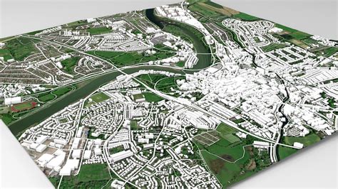 3D Model Cityscape Lancaster Great Britain - TurboSquid 2039516