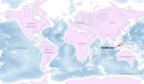 Celebes Sea map - by Freeworldmaps.net