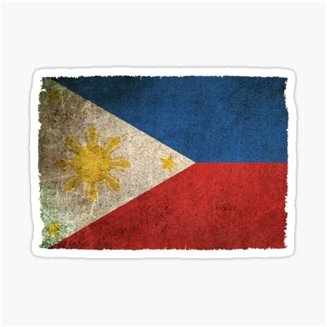 "Old and Worn Distressed Vintage Flag of The Philippines" Sticker for ...