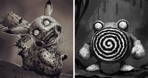 This Artist Reimagined 101 Pokémon Characters As Monsters, And They’re Terrifying | Creepy art ...