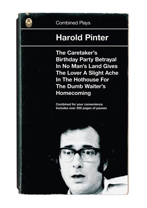 Harold Pinter Combined Plays Book Cover Poster by StandardDesigns