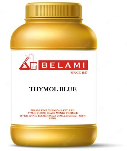 Thymol Blue at best price in Mumbai by Belami Fine Chemicals Private Limited | ID: 2412330891