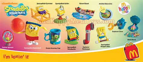 Happy Meal Toys Collection Fan Site: SpongeBob Squarepants Underwater Adventures