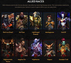 Allied race - Wowpedia - Your wiki guide to the World of Warcraft