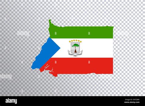 Equatorial Guinea flag on map, transparent background, Clipping path Stock Photo - Alamy