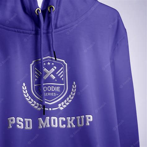 Premium PSD | Hoodie with embossed effect logo mock-up