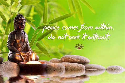 Gautam Buddha Inspirational Quote - Peace comes from within Do not seek ...