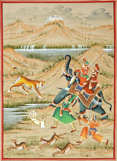 Tiger Hunt | Exotic India Art