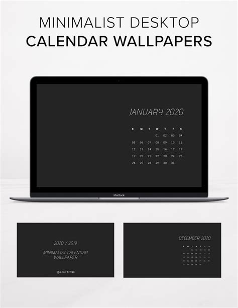 Minimalist Desktop Calendar Wallpapers | Heal Your Living | Calendar ...