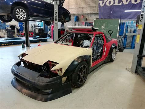 Here's how the 2JZ 200SX drift project at my school is coming along.