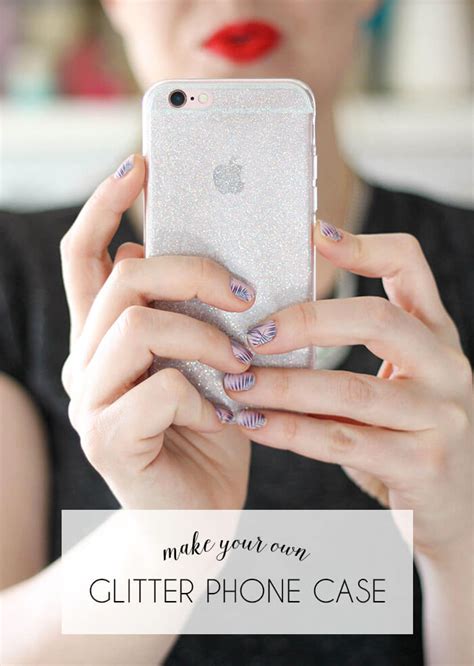 Super Simple DIY Glitter Phone Cases - Persia Lou