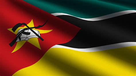 Mozambican Close up Waving Flag Stock Footage Video (100% Royalty-free ...