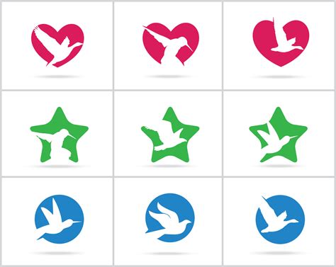 Bird logo vector design collection. 16340218 Vector Art at Vecteezy