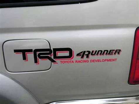 Toyota Racing Development TRD 4Runner bed side graphic decals stickers